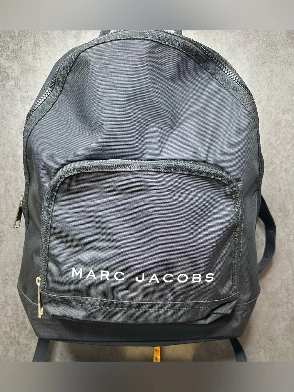 Marc Jacobs All Star Black Nylon Backpack Large Logo Bookbag Travel Laptop Bag